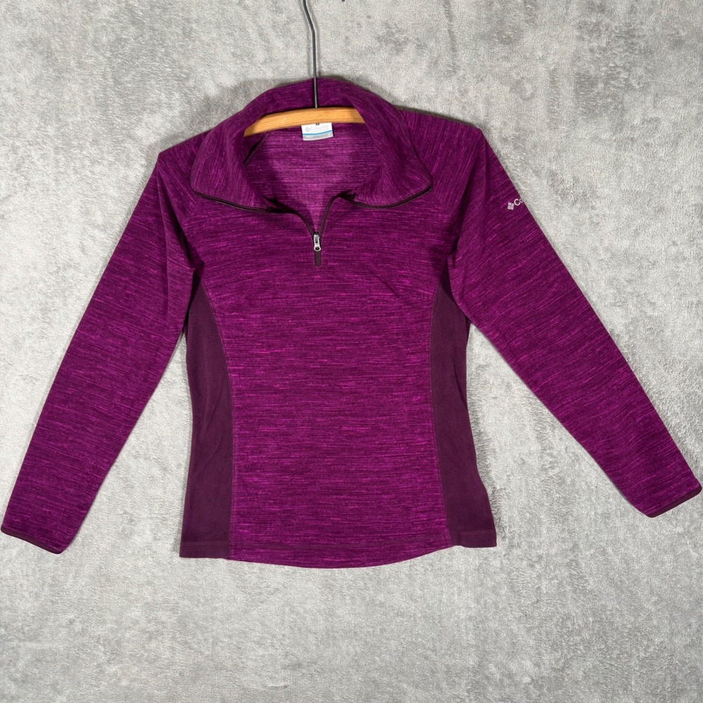 Columbia Glacial IV Half Zip Pullover Purple Space Dye Fleece AL6437 Womens S